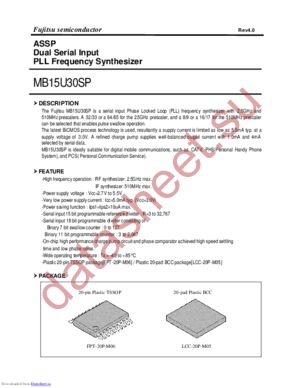 MB15U30SPPFV datasheet  