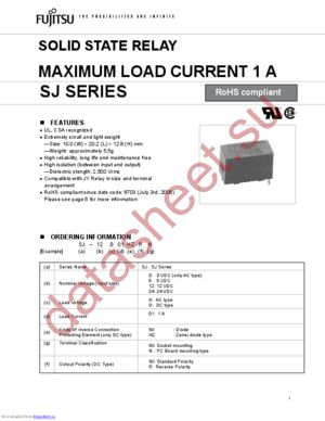 SJ-12A01 datasheet  