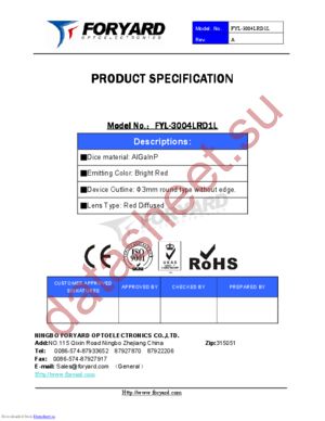 FYL-3004LRD1L datasheet  