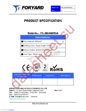 FYL-3014SUYC1A datasheet  