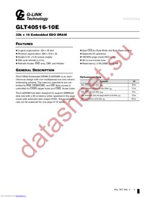 GLT40516-10E datasheet  