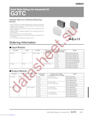 G3TC-IDC24 DC/AC 24 datasheet  