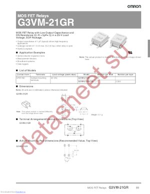 G3VM-21LR1(TR) datasheet  