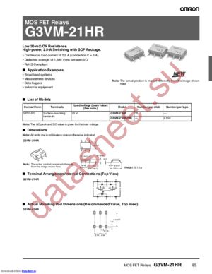 G3VM-21HR(TR) datasheet  
