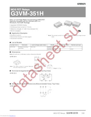 G3VM-351H(TR) datasheet  