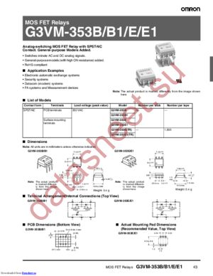 G3VM-353E(TR) datasheet  
