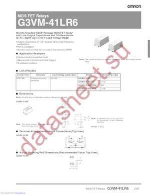 G3VM-21LR11-TR05 datasheet  