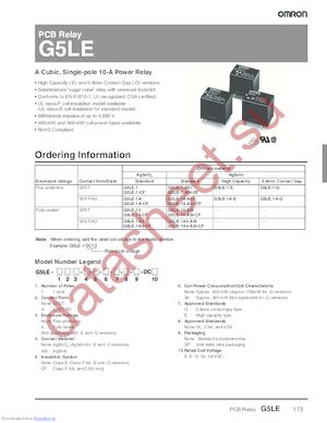 G5LE-1A4 DC3 datasheet  