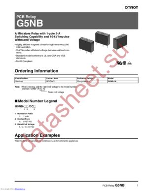 G5NB-1A-E DC5 datasheet  