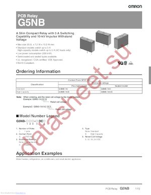 G5NB-1A-E datasheet  