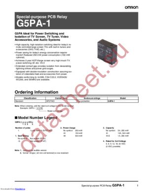 G5PA-1 DC24 datasheet  