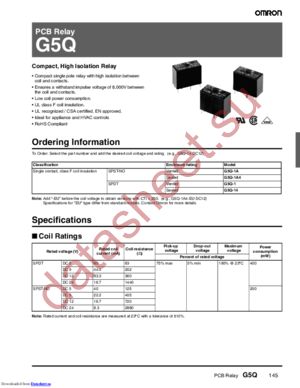 G5Q-14 DC9 datasheet  