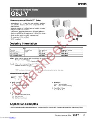 G6J-2FS-Y-TR DC5 datasheet  