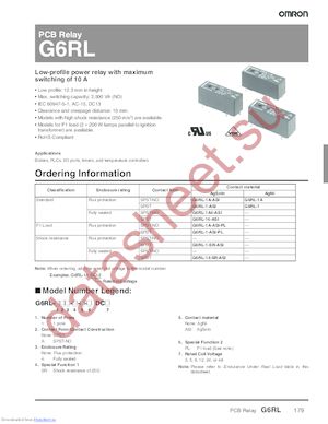 G6RL-1A-DC48 datasheet  