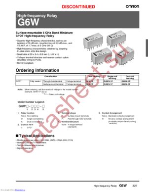 G6WU-1F DC4.5 datasheet  