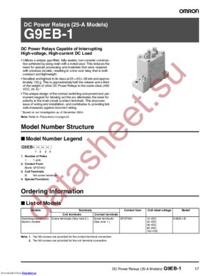 G9EB-1-B-ED1-DC12 datasheet  