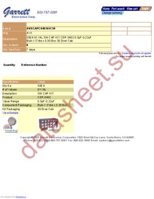 AVXCAPC040261C50 datasheet  