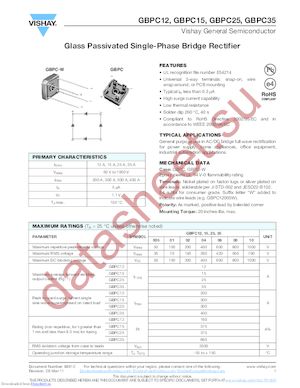 GBPC3506W-E4-51 datasheet  