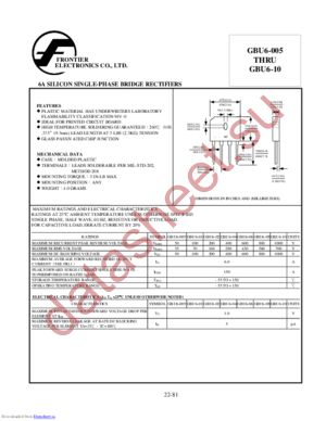 GBU6-10 datasheet  