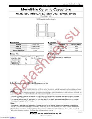 GCM3195C2A512JA16D datasheet  