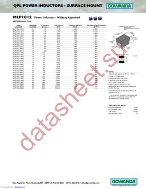 MLP1812-102K datasheet  