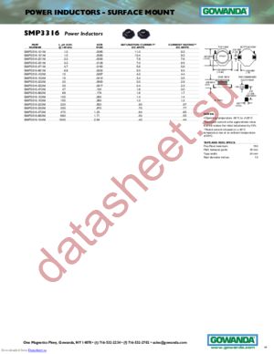 SMP3316-104M datasheet  