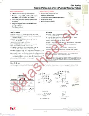 GP12MSV1BE datasheet  