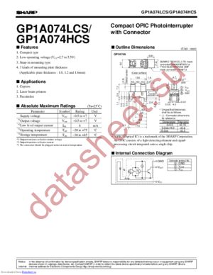 GP1A074LCS datasheet  