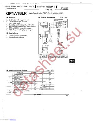 GP1A18LR datasheet  