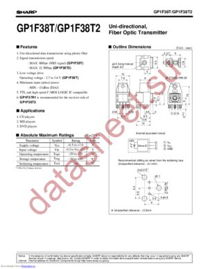 GP1F38T datasheet  