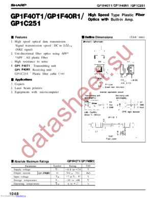 GP1F40R datasheet  