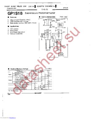 GP1S18 datasheet  