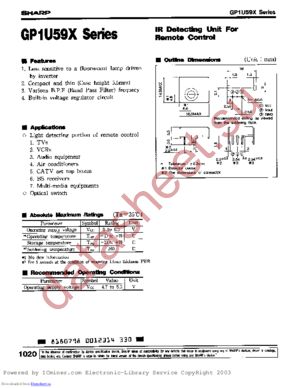 GP1U59X datasheet  