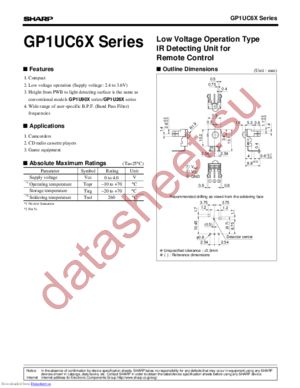 GP1UC72X datasheet  