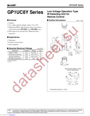 GP1UC8Y datasheet  