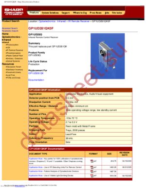 GP1UD281QK0F datasheet  