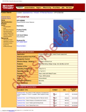 GP1UD287QK datasheet  