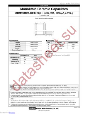 grm319r61c475ka88j datasheet  