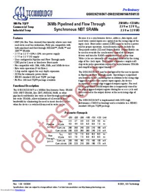 GS8320Z18T-200IT datasheet  