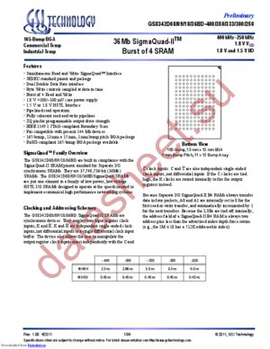 GS8342D18BD-400I datasheet  