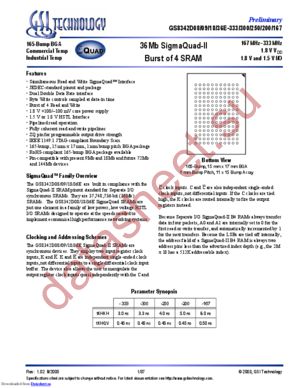 GS8342D09GE-200 datasheet  
