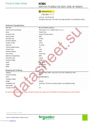 H364 datasheet  