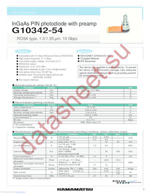 G10342-54 datasheet  
