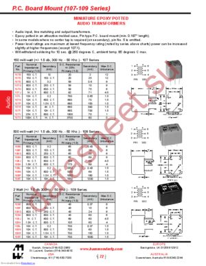 109T datasheet  