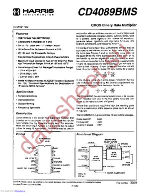 CD4089BFMSR datasheet  