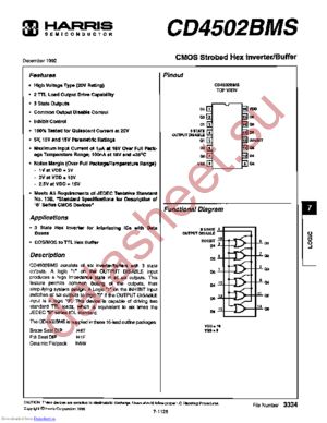 CD4502BDMSH datasheet  