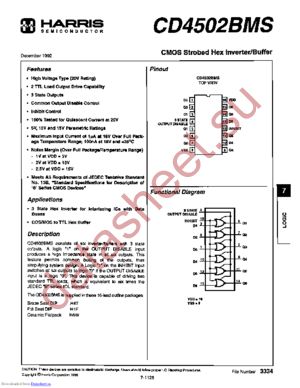 CD4502BFMSH datasheet  