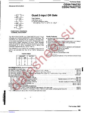 CD54ACT32H datasheet  