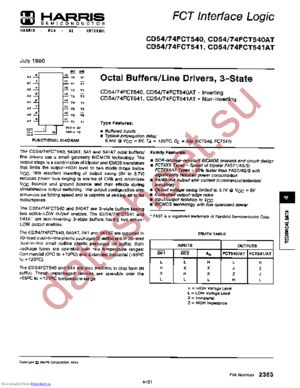 CD54FCT541ATE datasheet  