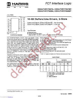 CD54FCT827BTM datasheet  